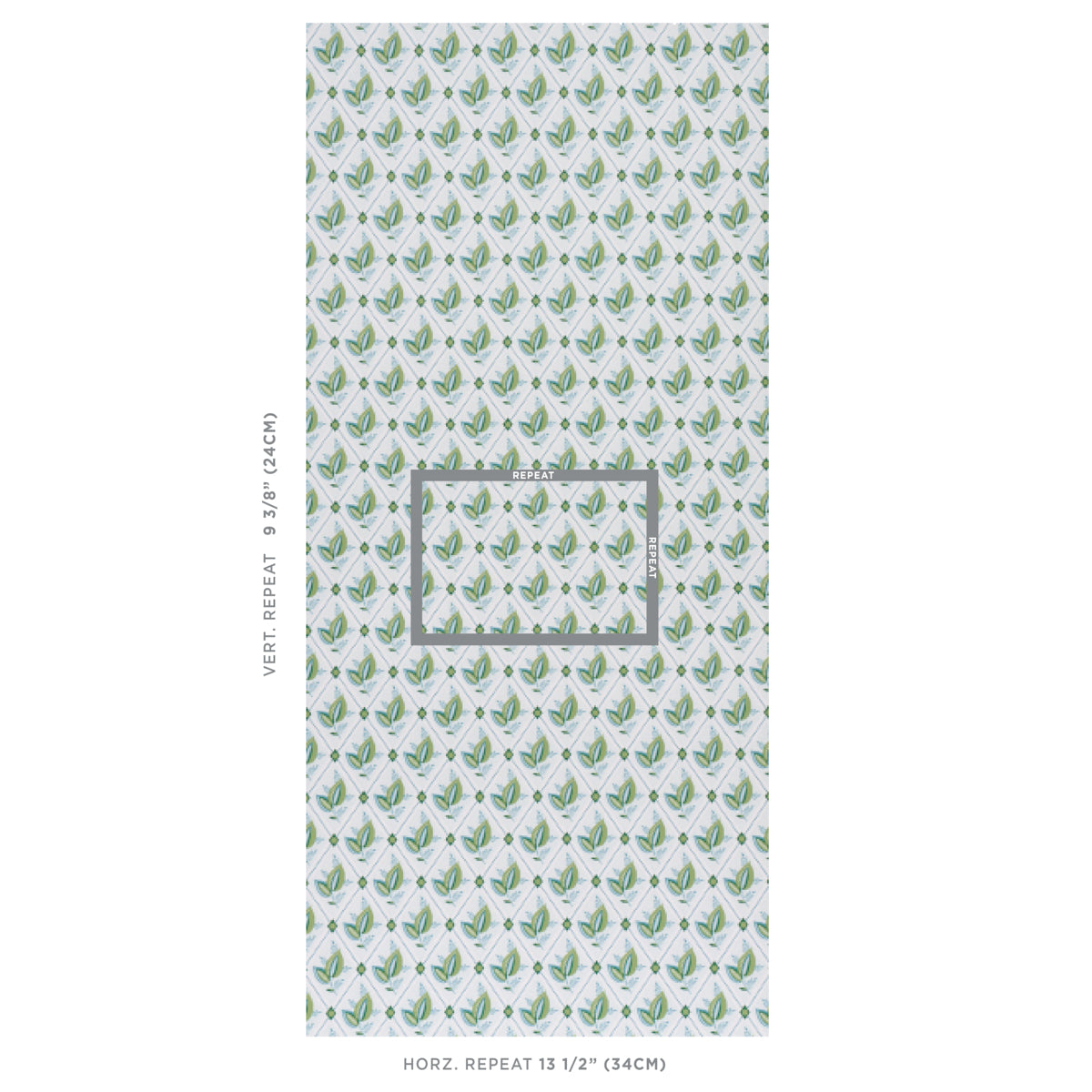 Purchase 5014231 Basile Trellis, Leaf & Aqua by Wallpaper1