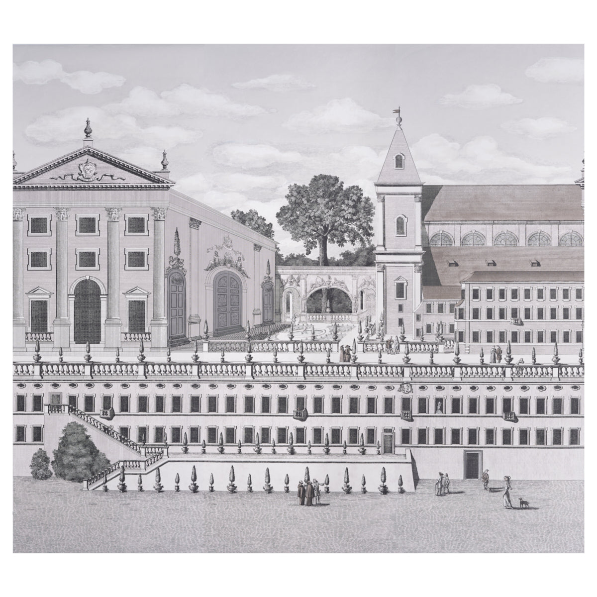 Purchase 5014301 Piazza Firenze Panel Set, Grisaille by Wallpaper