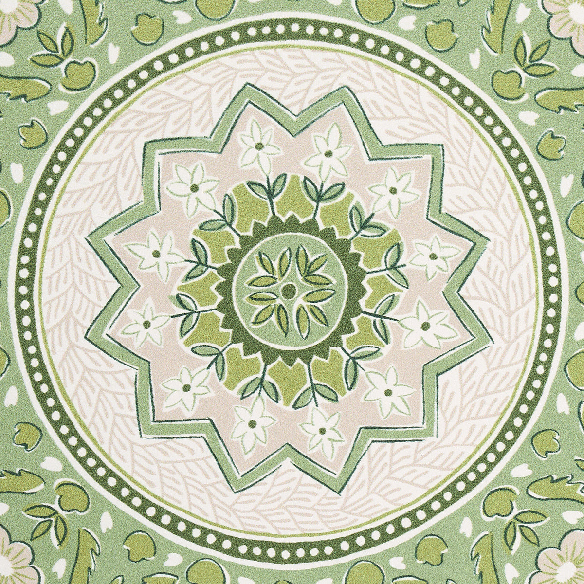 Purchase 5014361 Montecito Medallion, Leaf Green by Wallpaper2