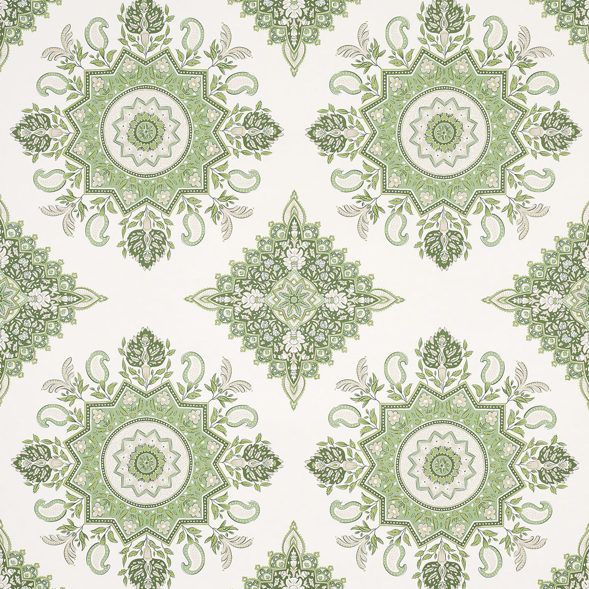 Purchase 5014361 Montecito Medallion, Leaf Green by Wallpaper