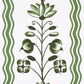 Purchase 5014381 | Delft Waves, Green - Schumacher Wallpaper