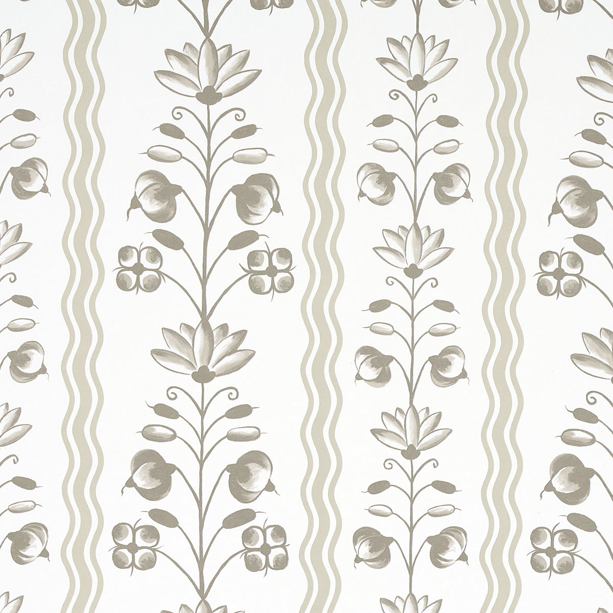 Purchase 5014382 | Delft Waves, Neutral - Schumacher Wallpaper