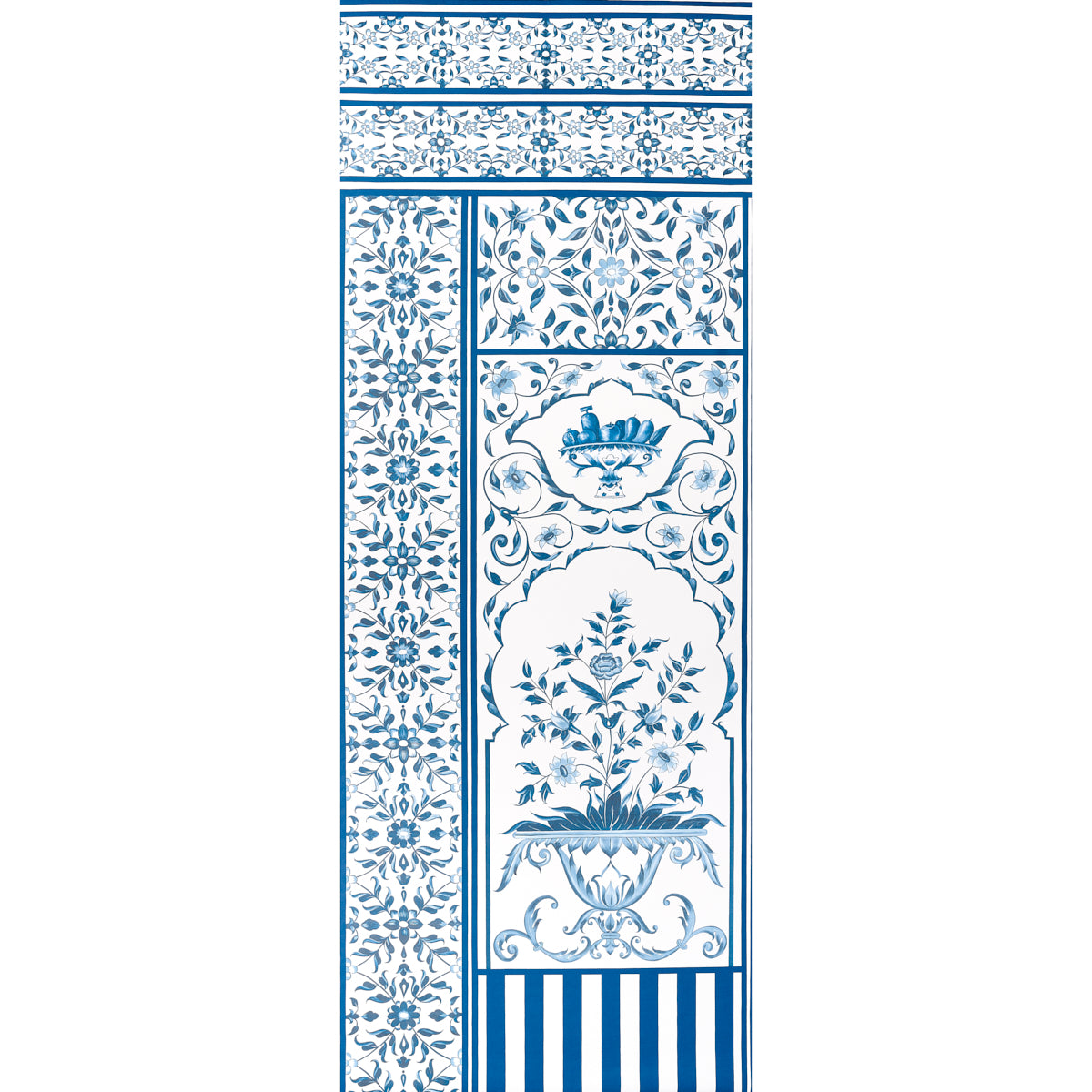 Purchase 5014410 | Mughal Garden Panel A, Blue - Schumacher Wallpaper