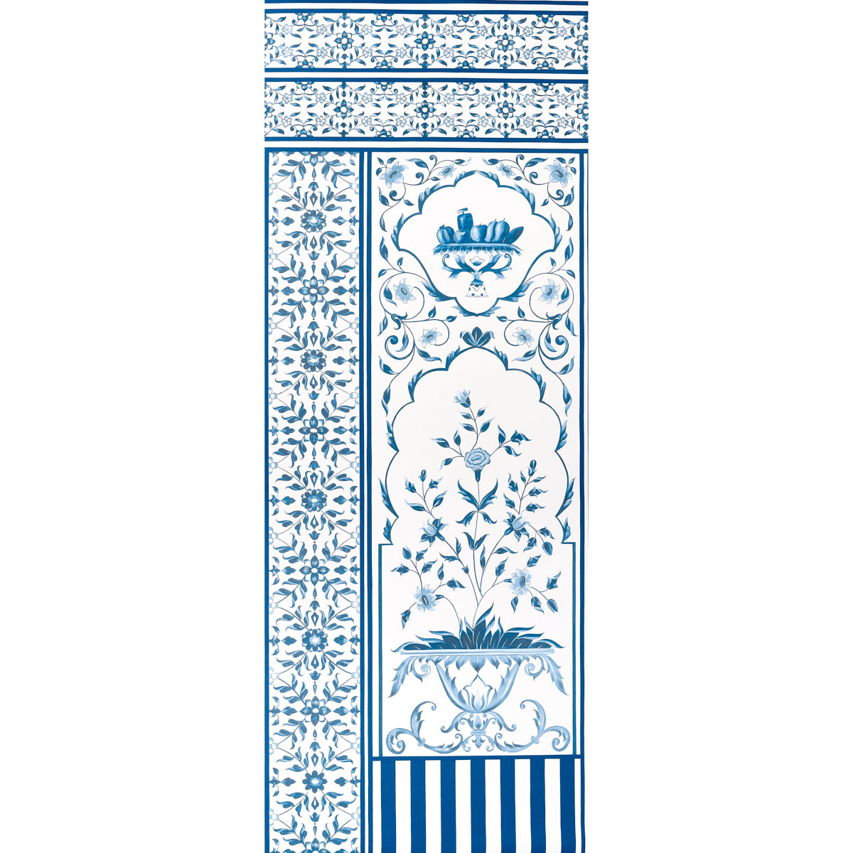 Purchase 5014420 | Mughal Garden Panel B, Blue - Schumacher Wallpaper