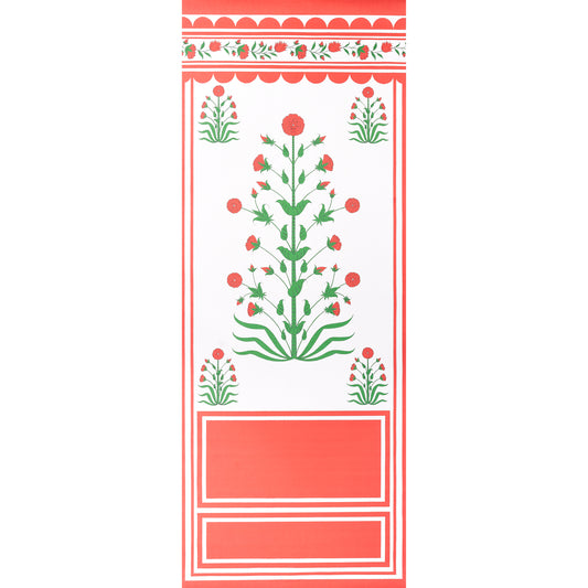 Purchase 5014430 | Royal Poppy Panel A, Red - Schumacher Wallpaper