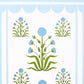Purchase 5014431 | Royal Poppy Panel A, Blue - Schumacher Wallpaper