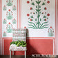 Purchase 5014440 | Royal Poppy Panel B, Red - Schumacher Wallpaper