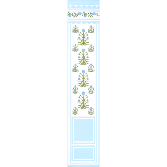 Purchase 5014441 | Royal Poppy Panel B, Blue - Schumacher Wallpaper