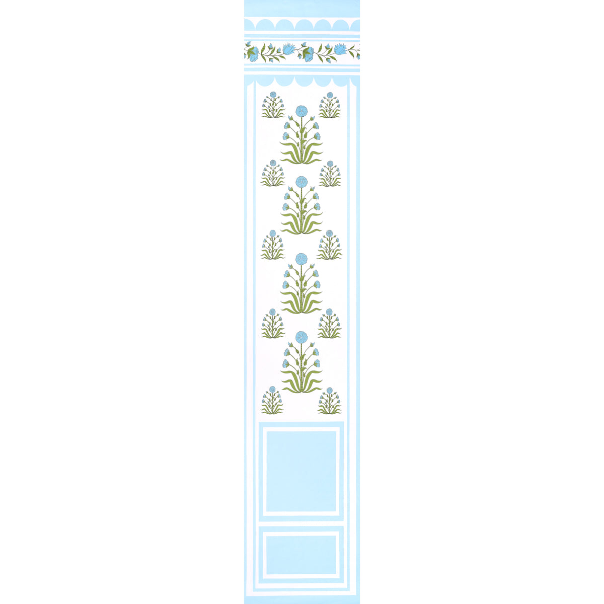 Purchase 5014441 | Royal Poppy Panel B, Blue - Schumacher Wallpaper