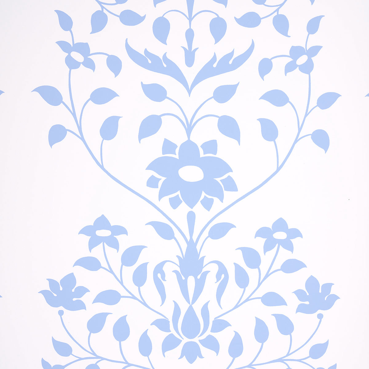 Purchase 5014460 | Jaipur Mughal Flower, Blue - Schumacher Wallpaper