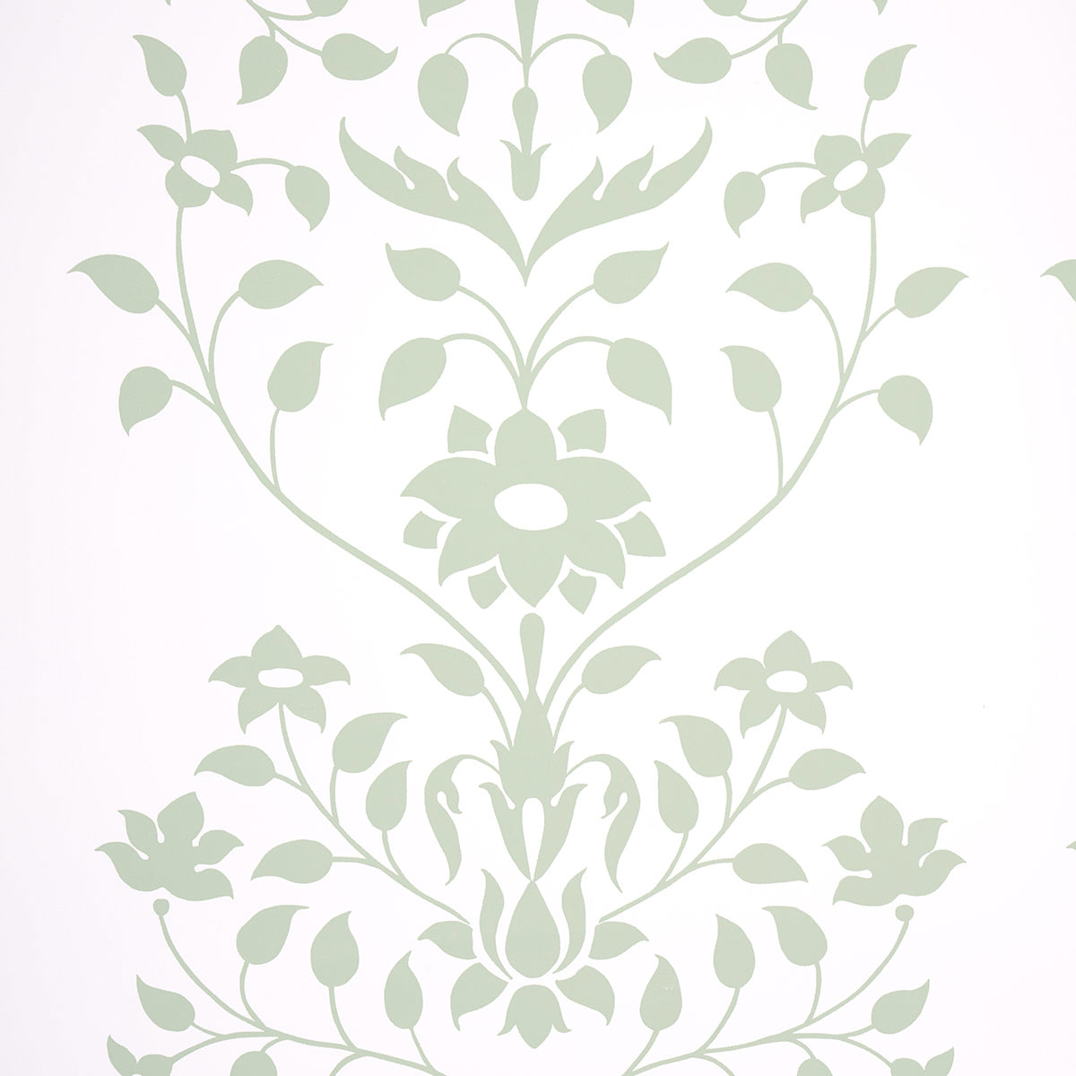 Purchase 5014461 | Jaipur Mughal Flower, Green - Schumacher Wallpaper