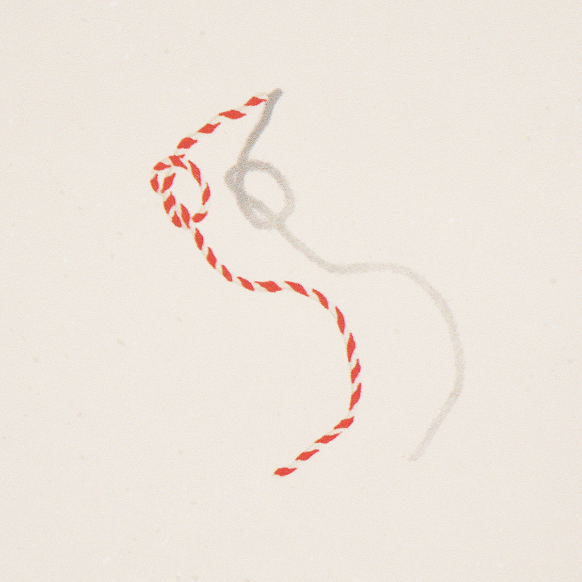 5014470 | Butcher String, Red And White On Ivory - Schumacher Wallpaper