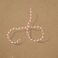 5014471 | Butcher String, Red And White On Brown - Schumacher Wallpaper