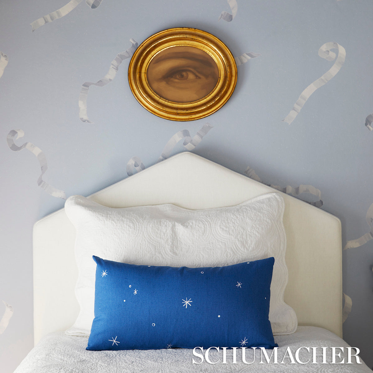 5014501 | Beth, Blue - Schumacher Wallpaper