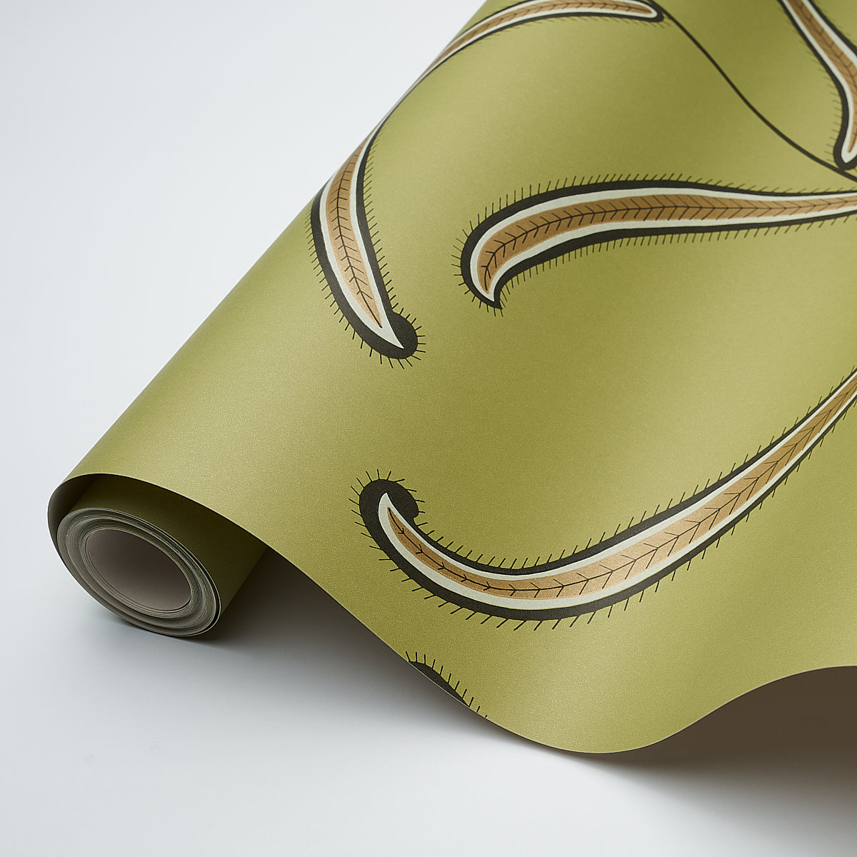 Purchase 5014531 | Caterpillar Leaf, Meadow Green - Schumacher Wallpaper