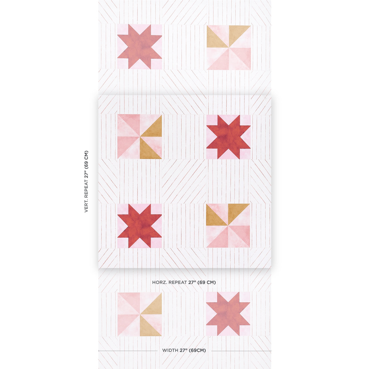 Purchase 5014550 Alexander, Red & Earthy Pink by Wallpaper1