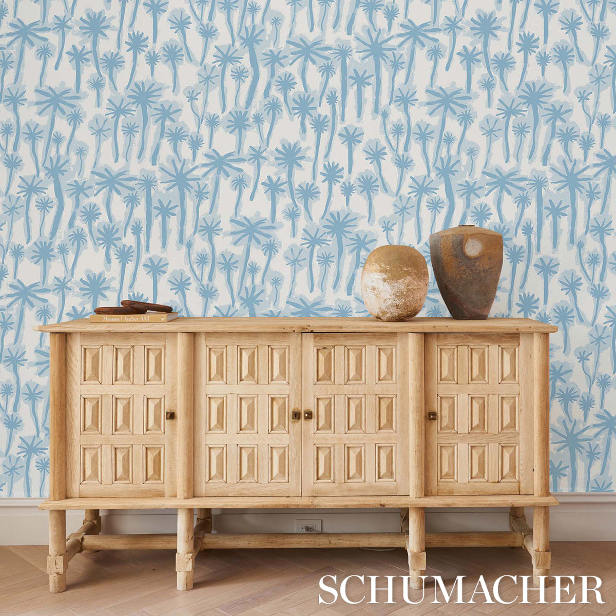 5014602 | Palmitas, Mist - Schumacher Wallpaper