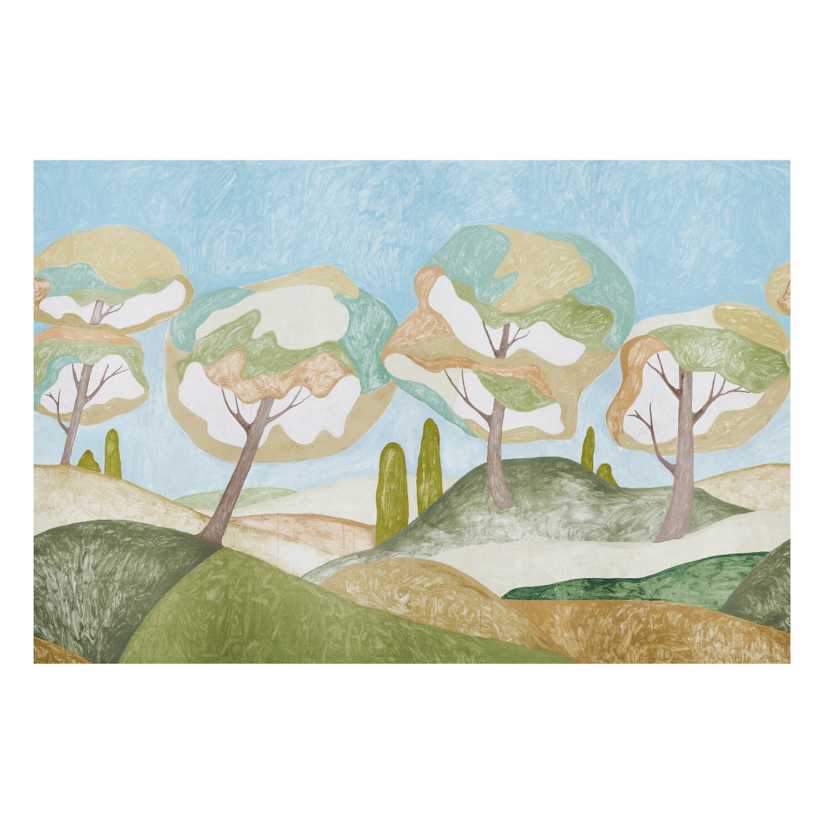 5014650 | Forest Hills Panel Set, Sky - Schumacher Wallpaper
