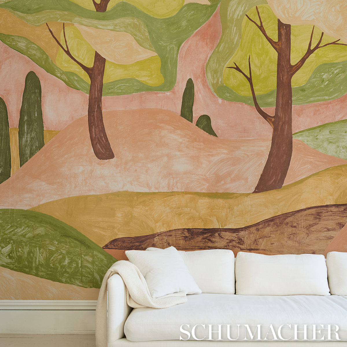 5014651 | Forest Hills Panel Set, Sunset - Schumacher Wallpaper