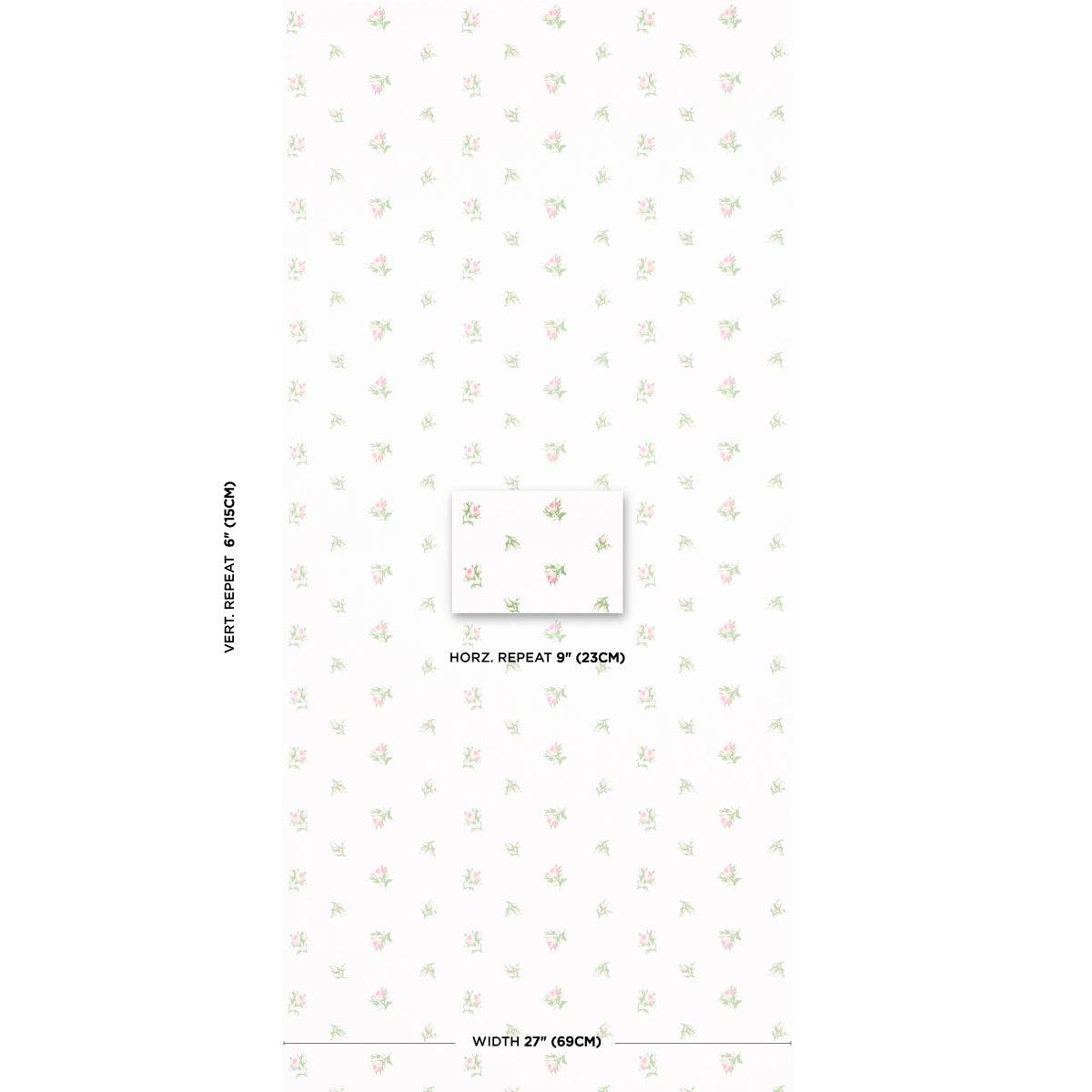 Purchase 5014742 | Margie Floral, Rose - Schumacher Wallpaper