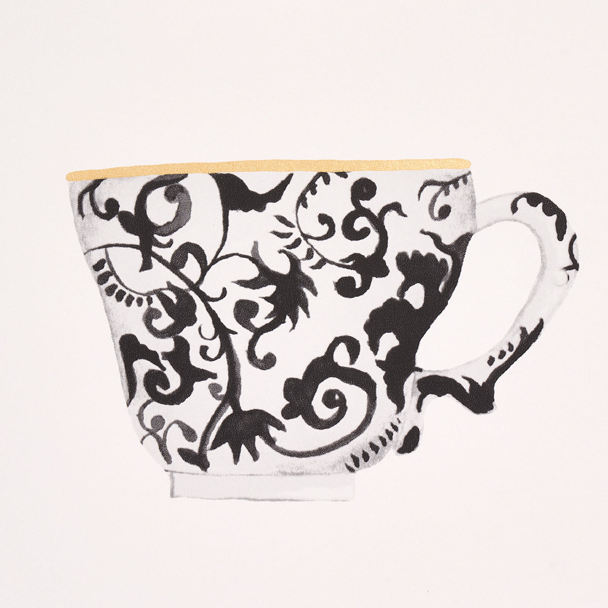 Purchase 5014780 | Onie'S Teacups, Ink - Schumacher Wallpaper