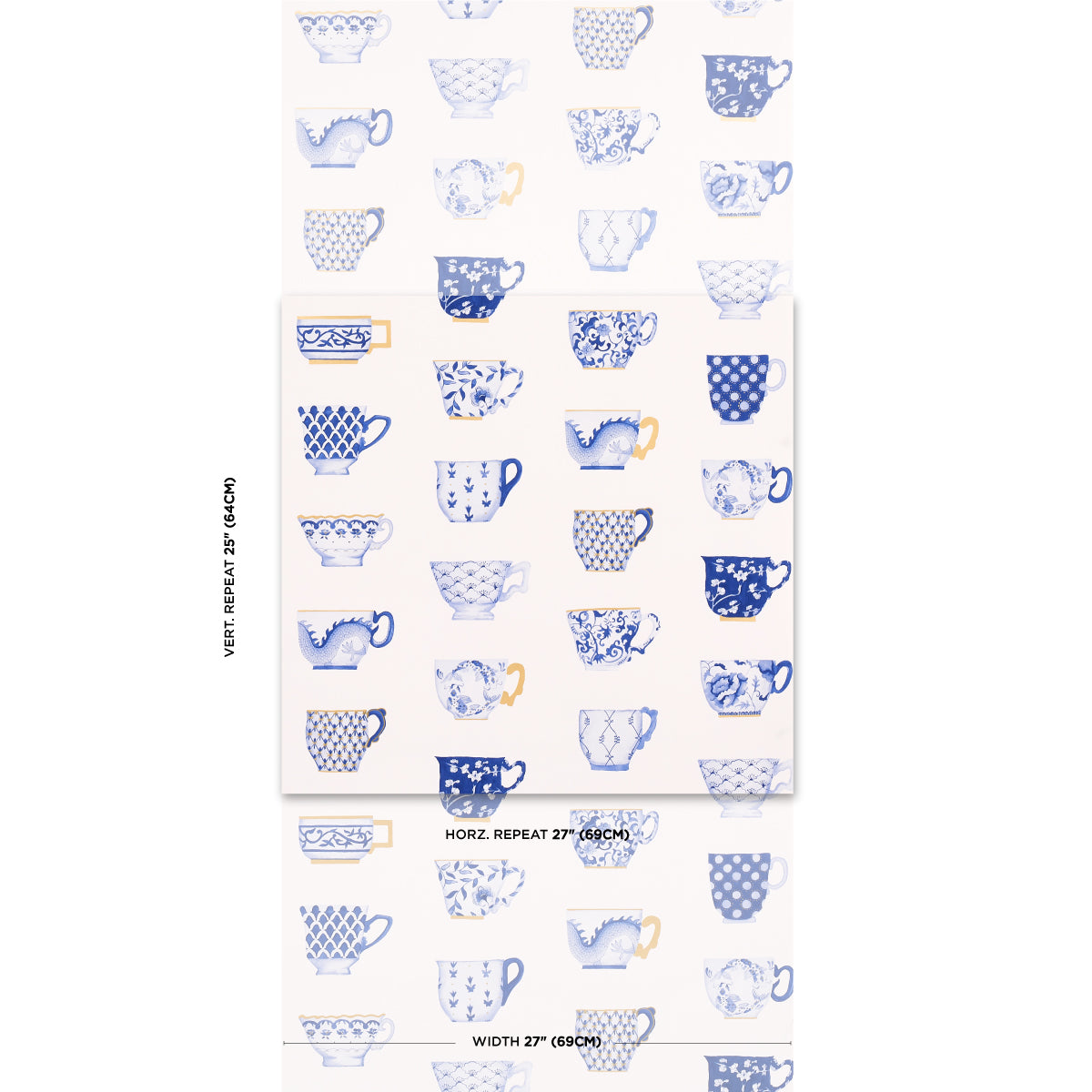 Purchase 5014782 | Onie'S Teacups, Porcelin - Schumacher Wallpaper