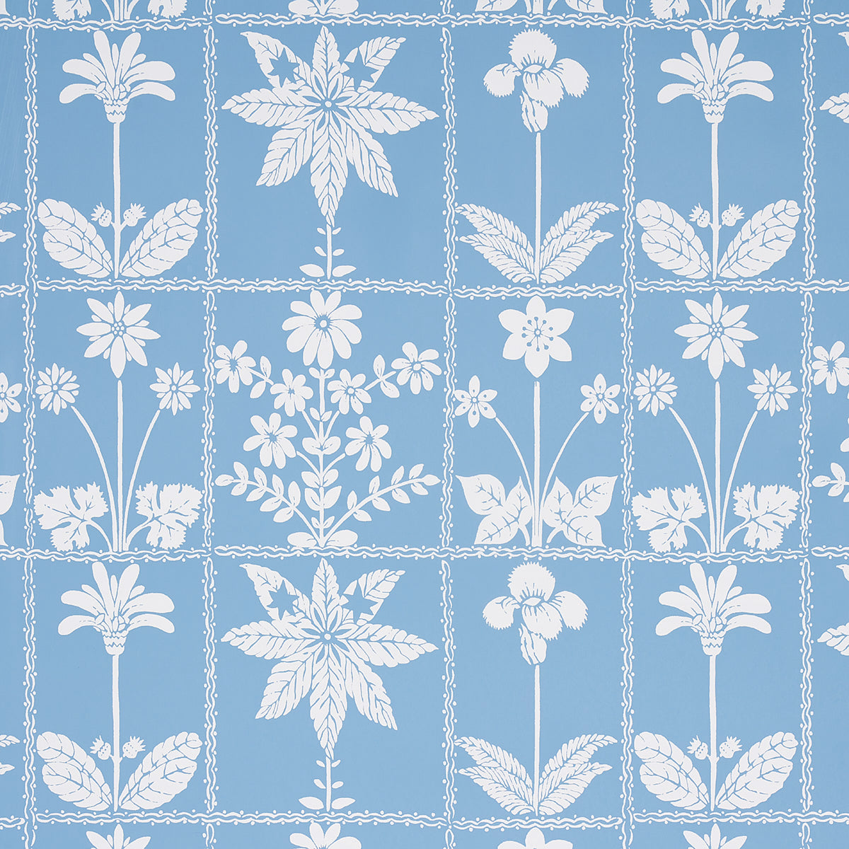 Purchase 5014820 | Georgia Wildflowers, Blue - Schumacher Wallpaper