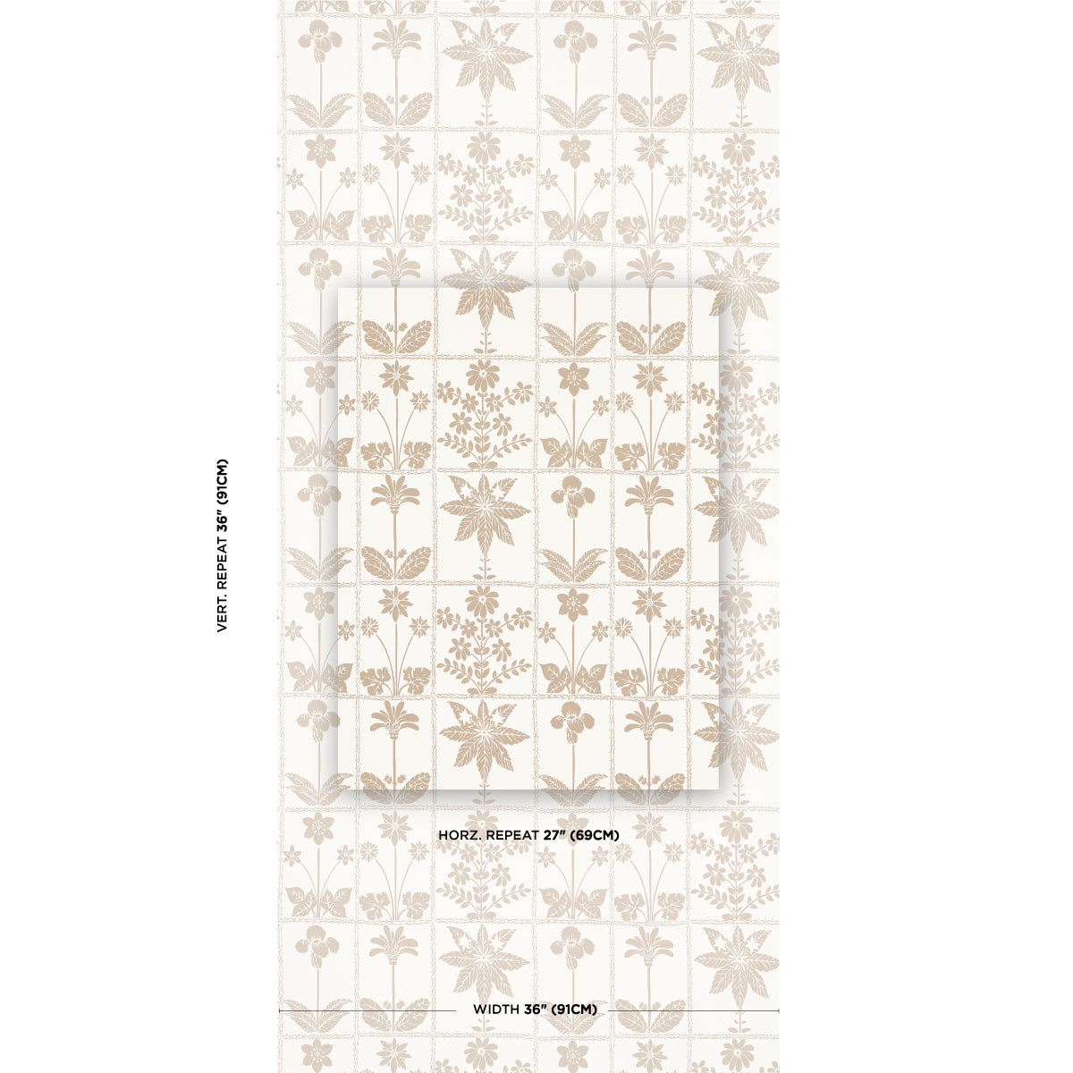 Purchase 5014821 | Georgia Wildflowers, Neutral - Schumacher Wallpaper