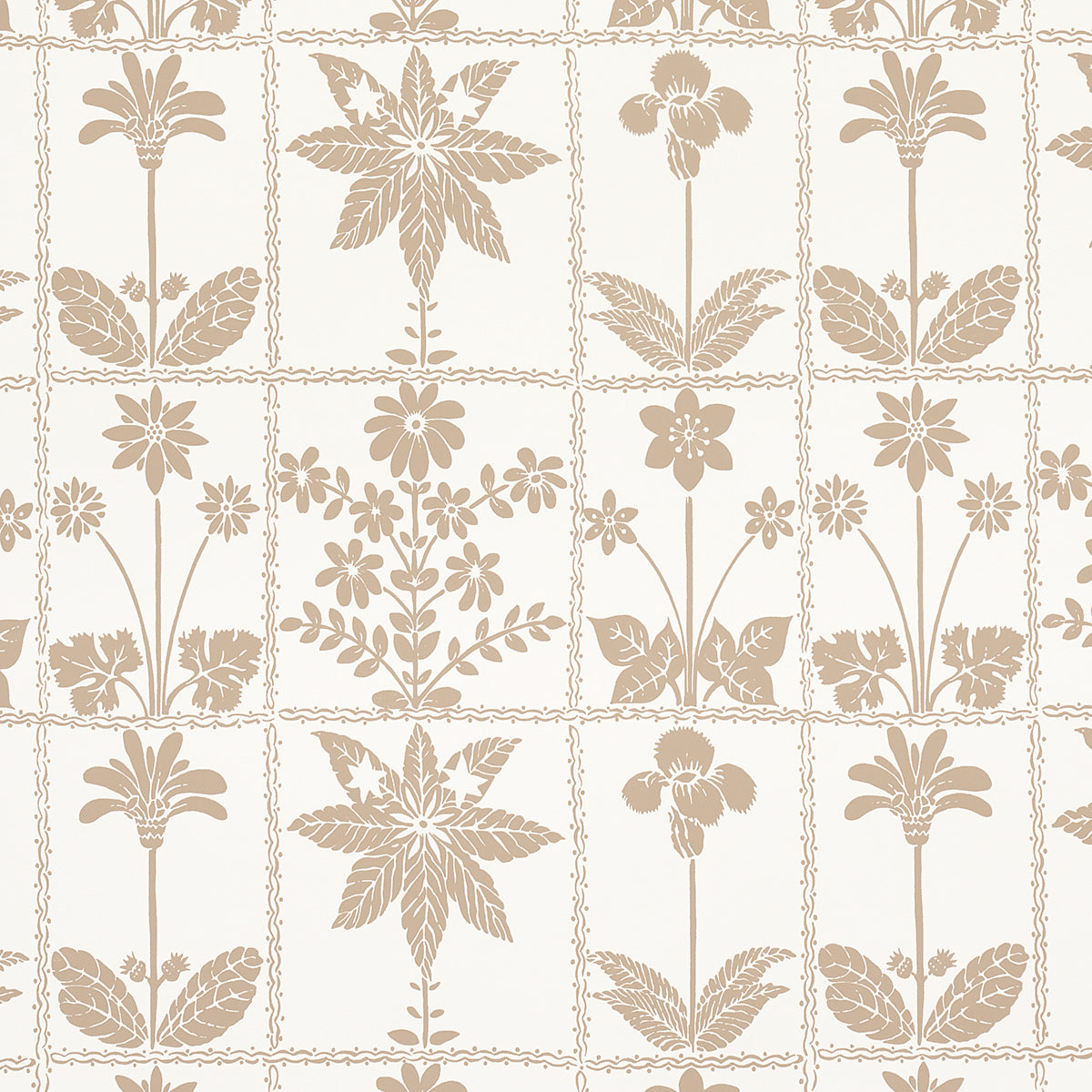 Purchase 5014821 | Georgia Wildflowers, Neutral - Schumacher Wallpaper