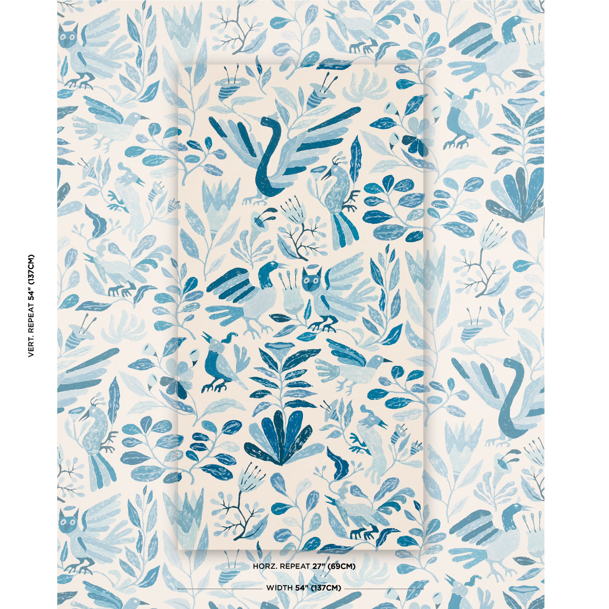 5014830 | Canopy, Blue Birds - Schumacher Wallpaper