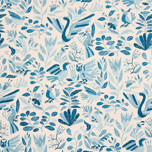 5014830 | Canopy, Blue Birds - Schumacher Wallpaper