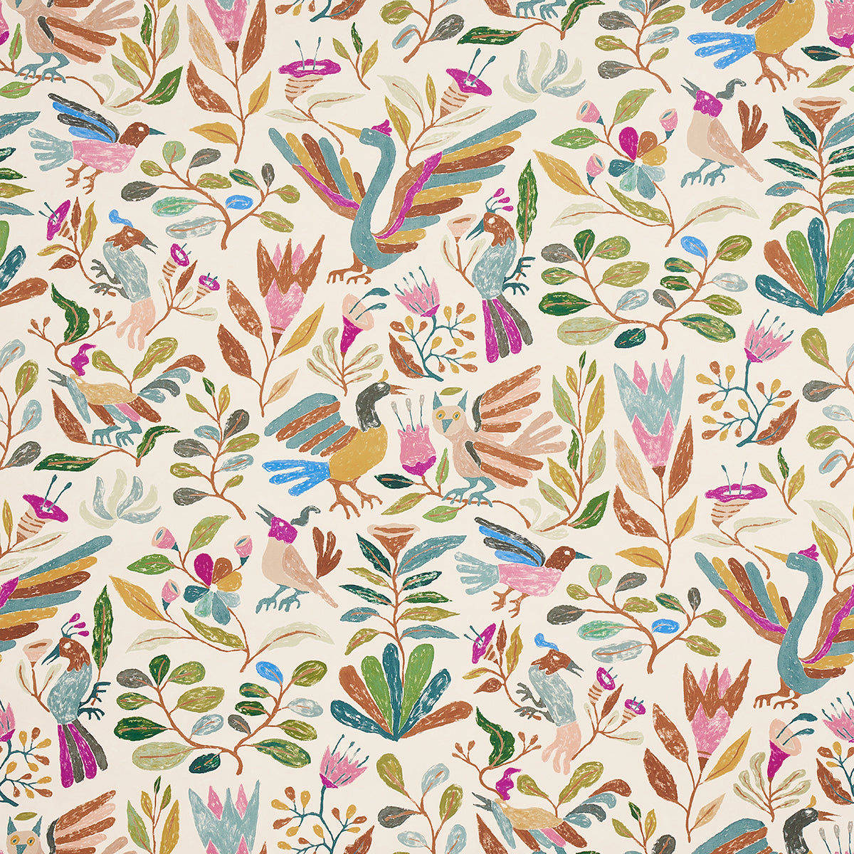 5014831 | Canopy, Multi Birds - Schumacher Wallpaper