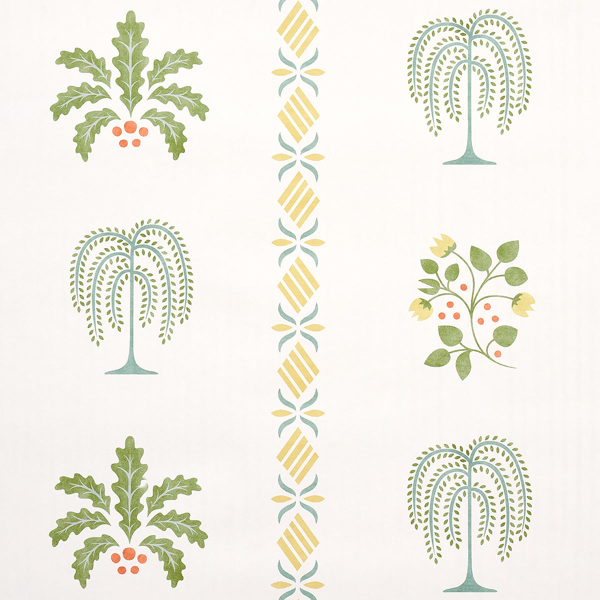 Purchase 5014841 | Willard House Stencil, Green - Schumacher Wallpaper