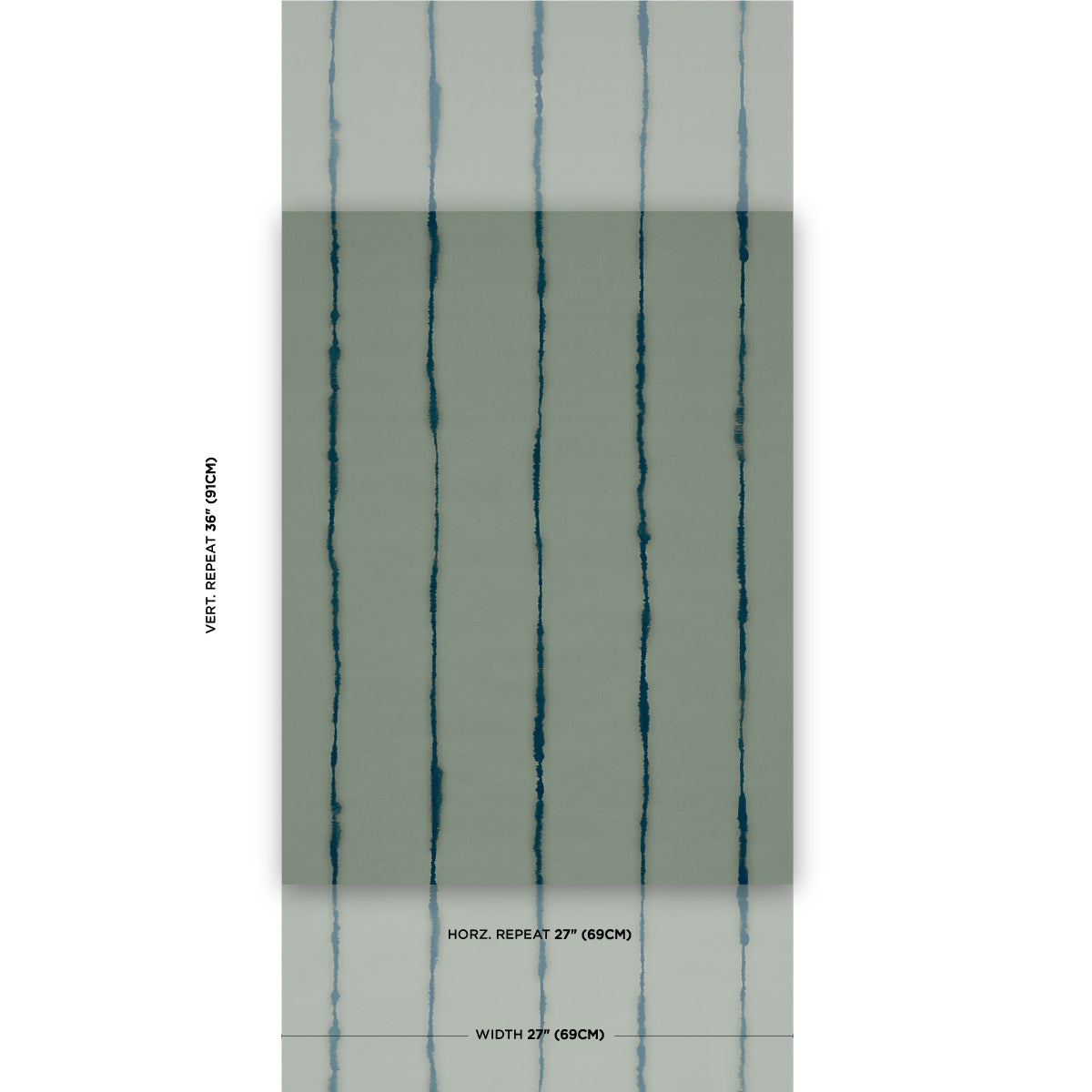 Purchase 5014872 | Ephemera, Teal Gray - Schumacher Wallpaper