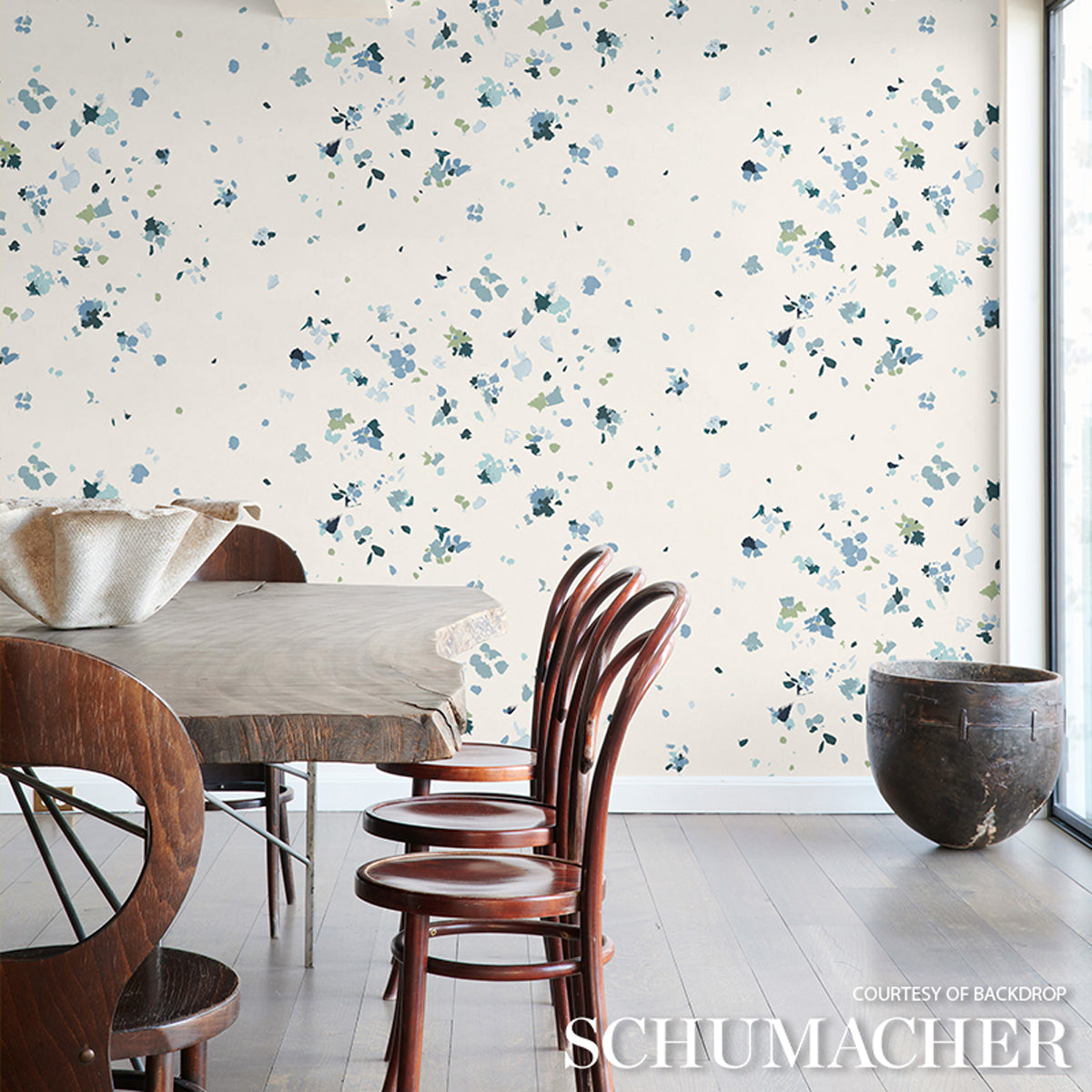 Purchase 5014880 | Fairfarren, Teal - Schumacher Wallpaper