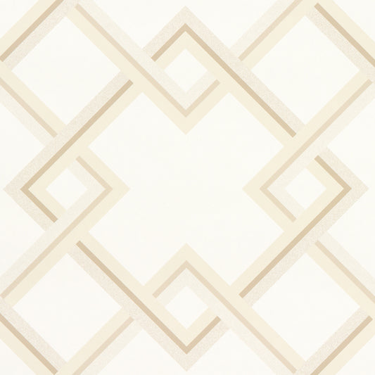 Purchase 5014930 | Mah Jong, Light Ivory - Schumacher Wallpaper