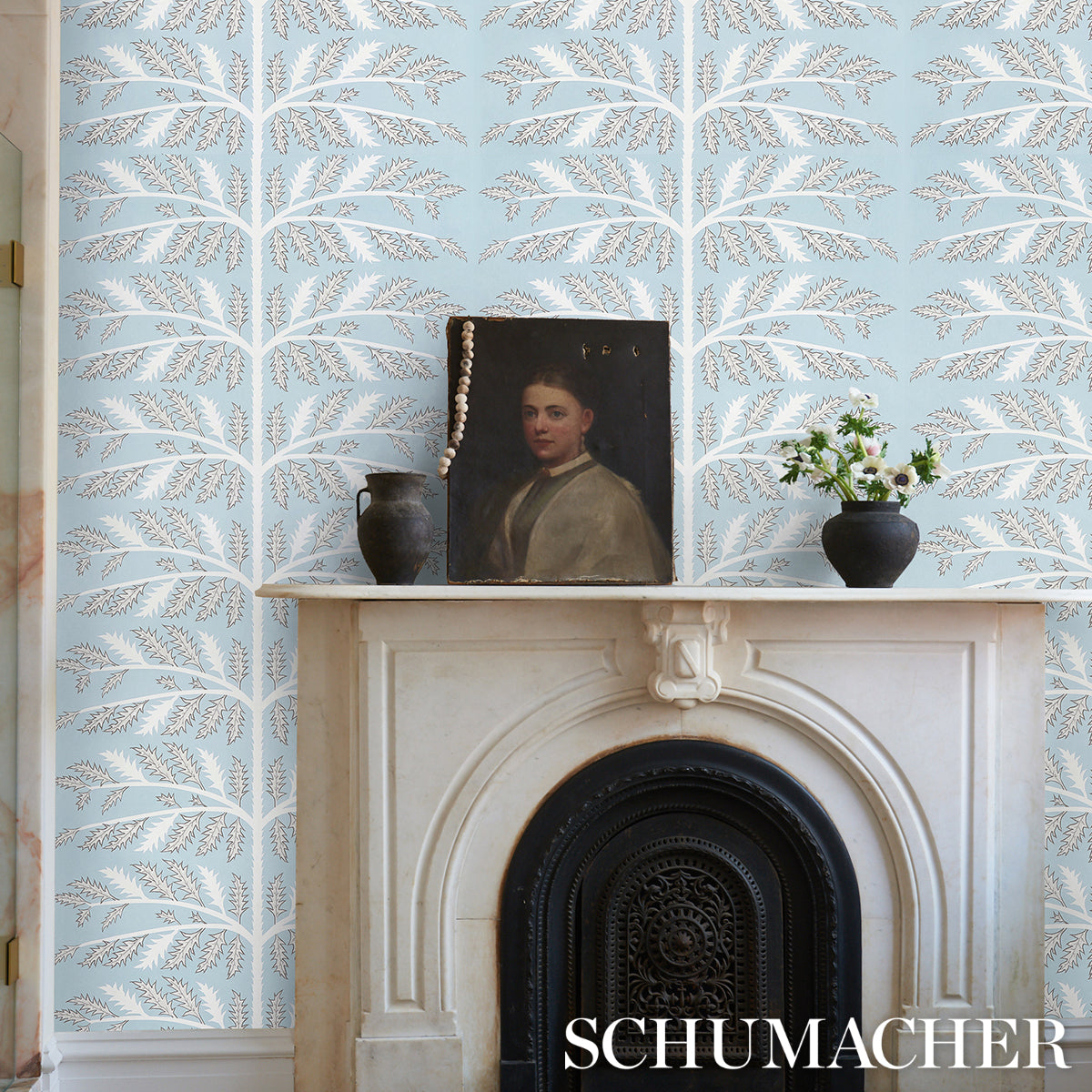 Purchase 5014950 | Thistle, Mineral - Schumacher Wallpaper