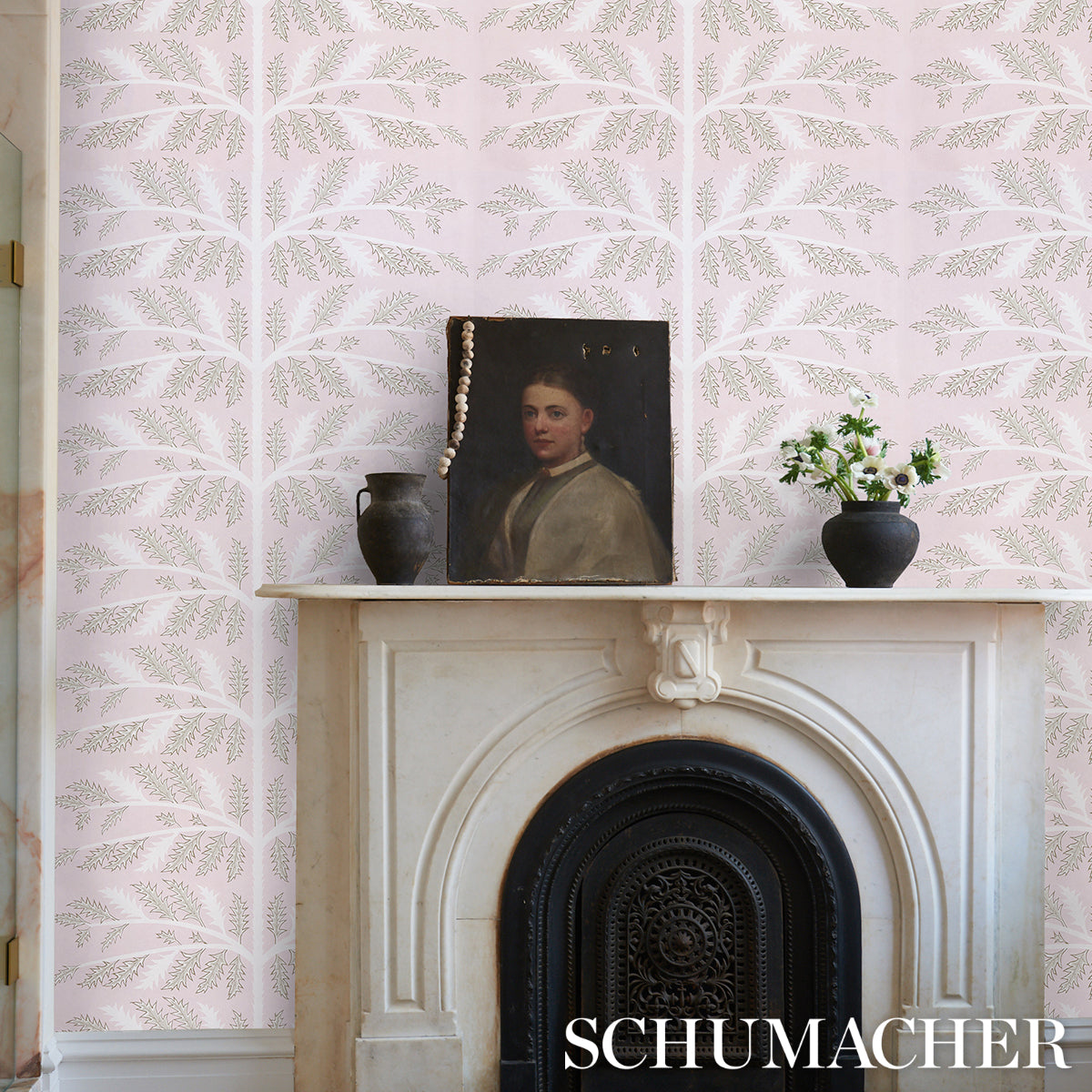 Purchase 5014952 | Thistle, Rose - Schumacher Wallpaper