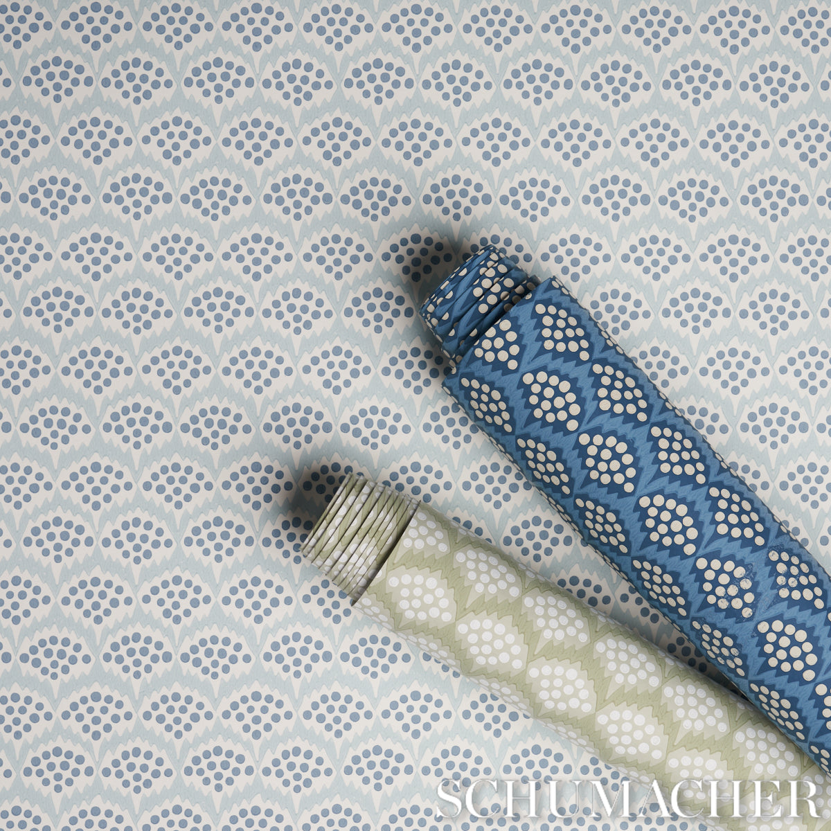 Purchase 5014960 | Pollen, French Blue - Schumacher Wallpaper