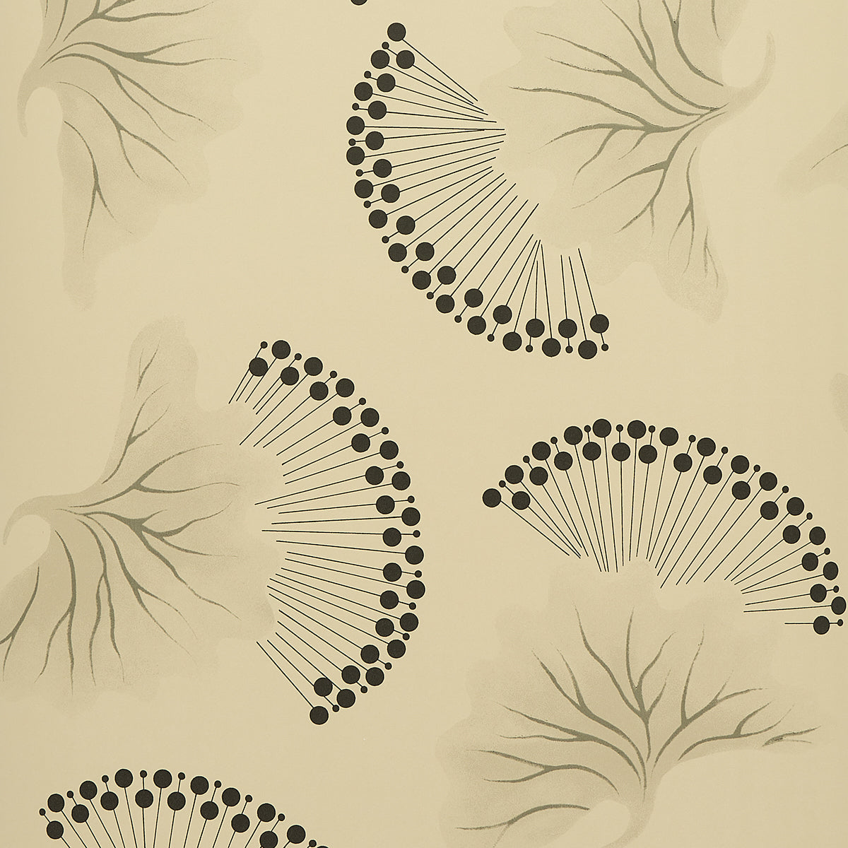 Purchase 5014970 | Anemone, Black & White - Schumacher Wallpaper