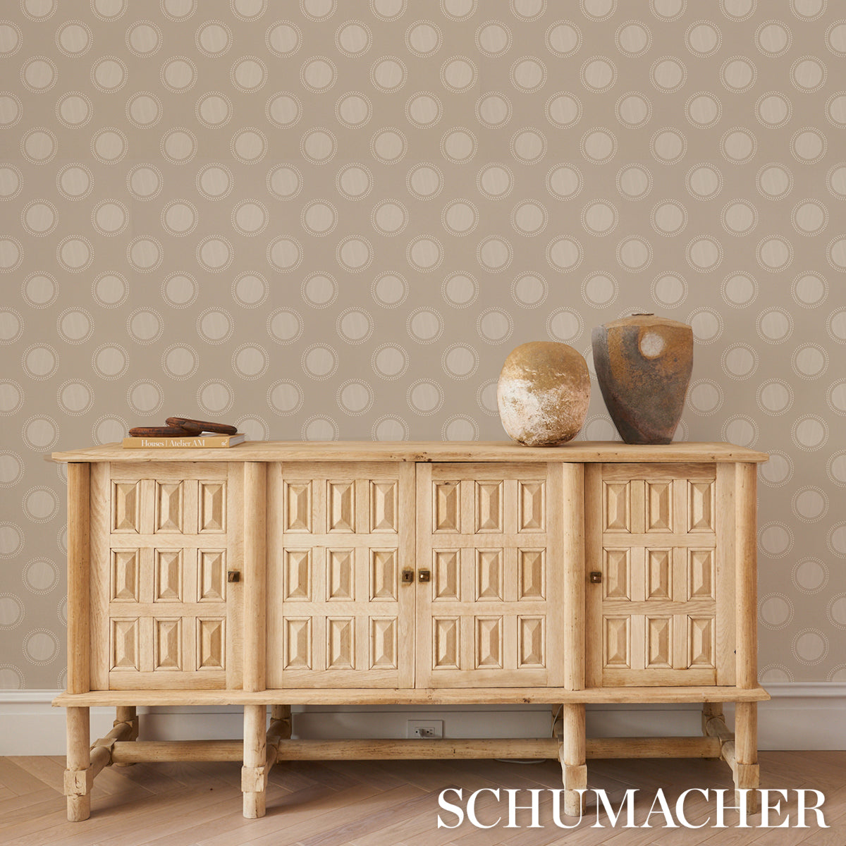 Purchase 5015010 | Watermark, Powder Grey - Schumacher Wallpaper