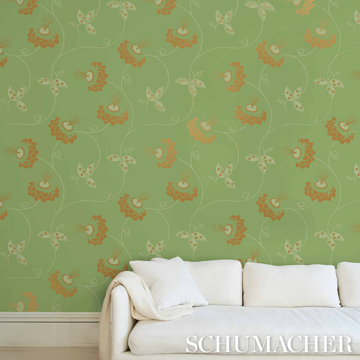 Purchase 5015051 | Merlin, Plough Green - Schumacher Wallpaper