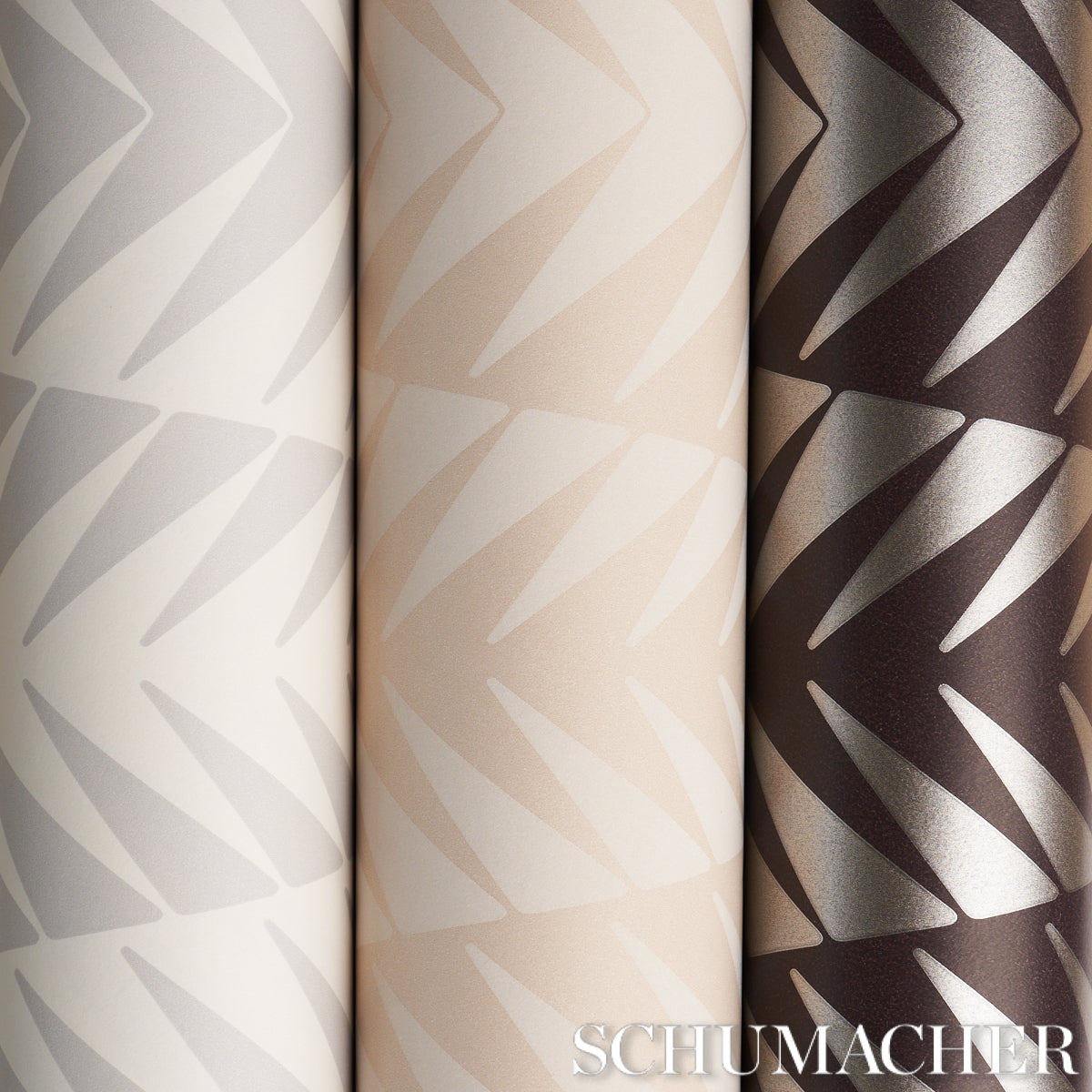 Purchase 5015061 | Zebra, Brown Silver - Schumacher Wallpaper
