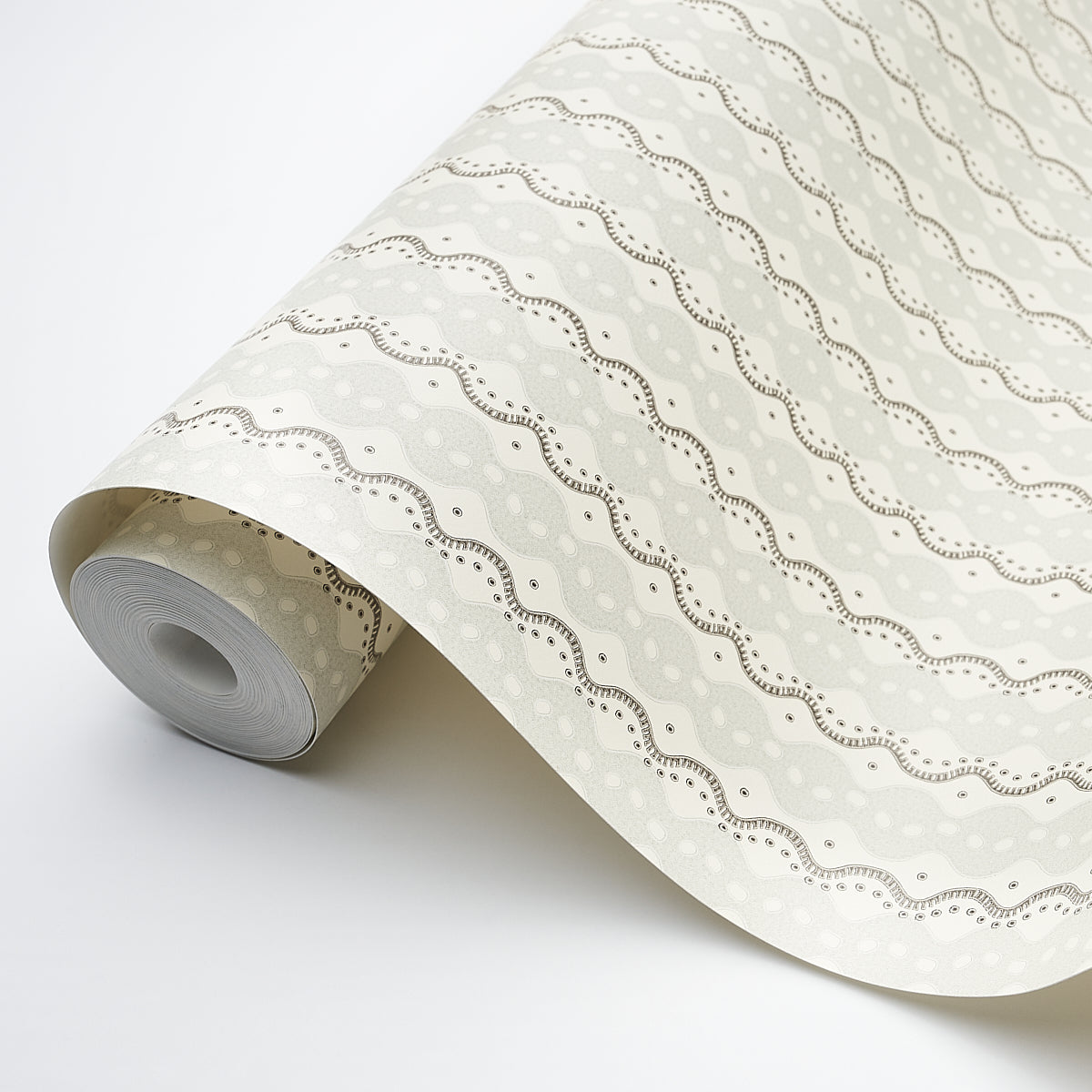 Purchase 5015071 | Centipede Stripe, Pumice - Schumacher Wallpaper