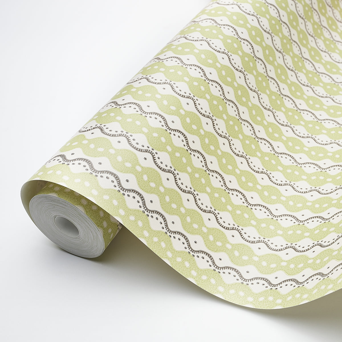 Purchase 5015072 | Centipede Stripe, Pea - Schumacher Wallpaper