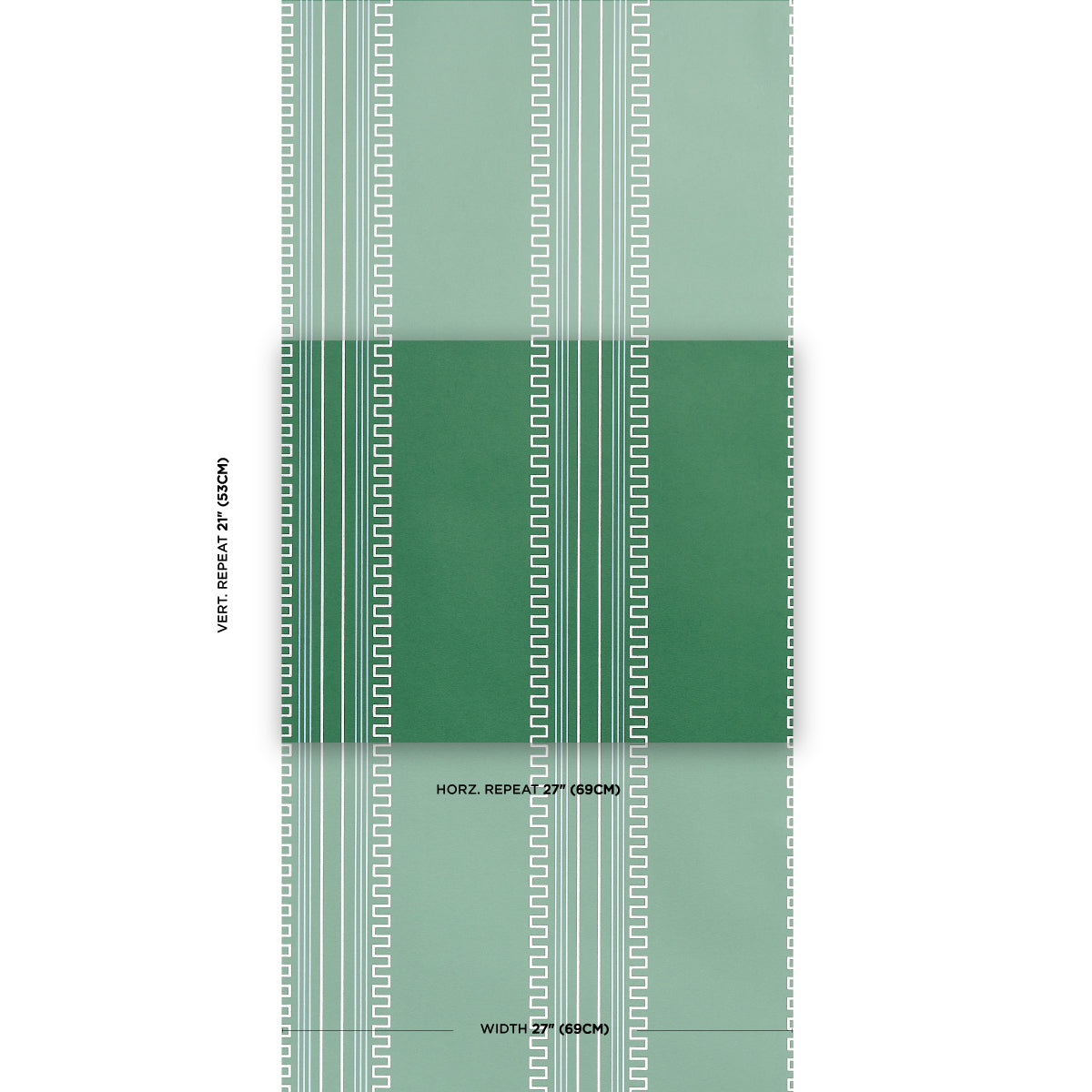 Purchase 5015142 | Greco Stripe, Green - Schumacher Wallpaper