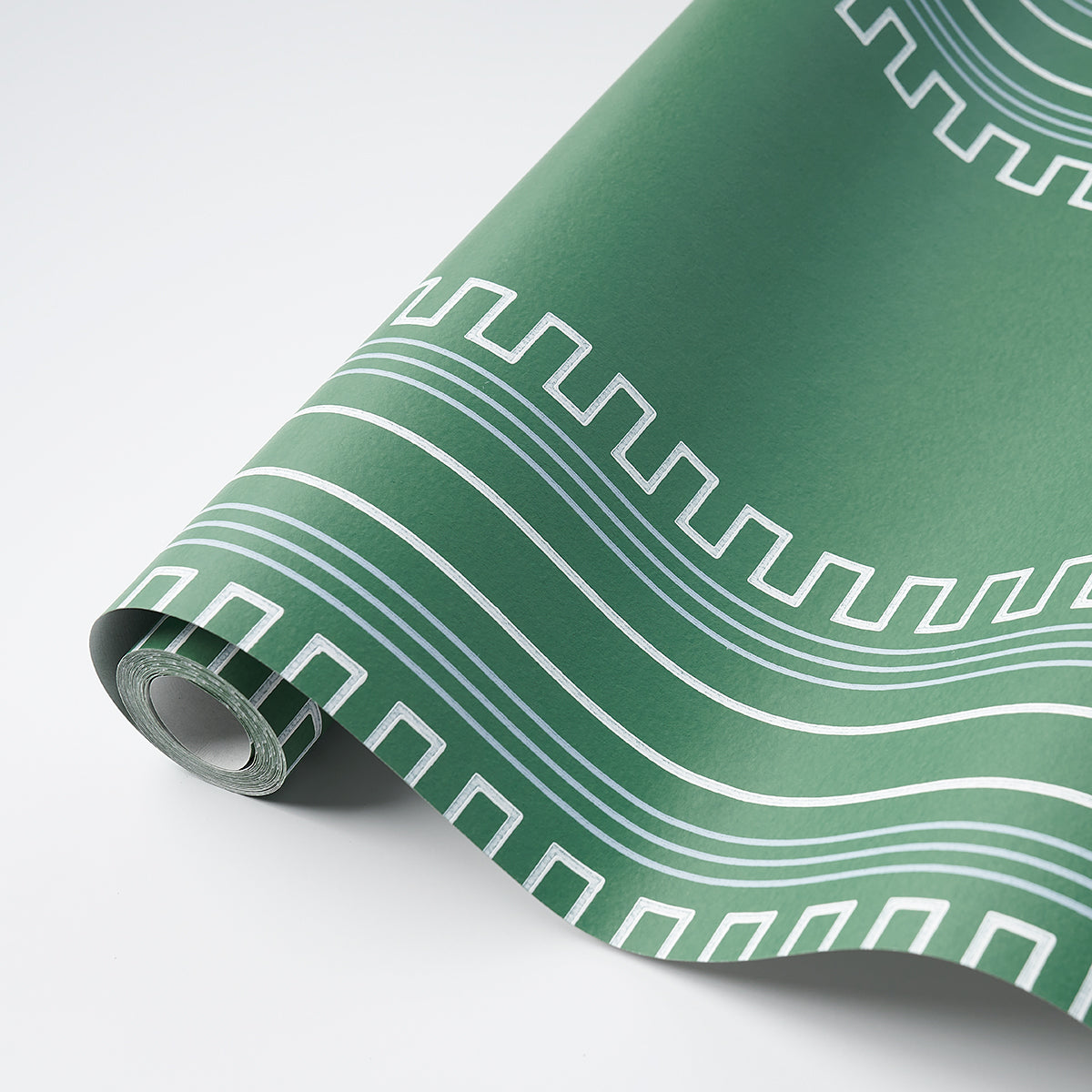 Purchase 5015142 | Greco Stripe, Green - Schumacher Wallpaper