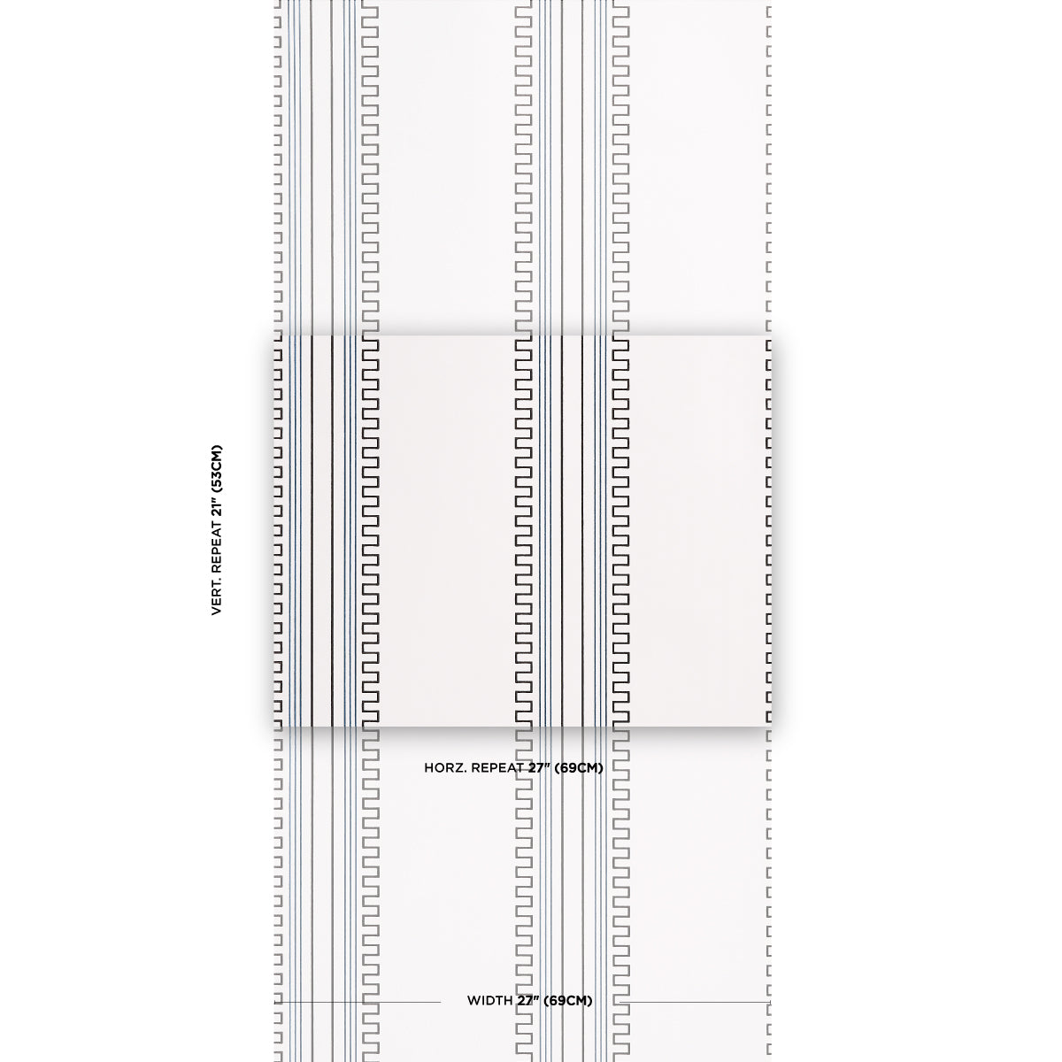 Purchase 5015143 | Greco Stripe, Ivory - Schumacher Wallpaper