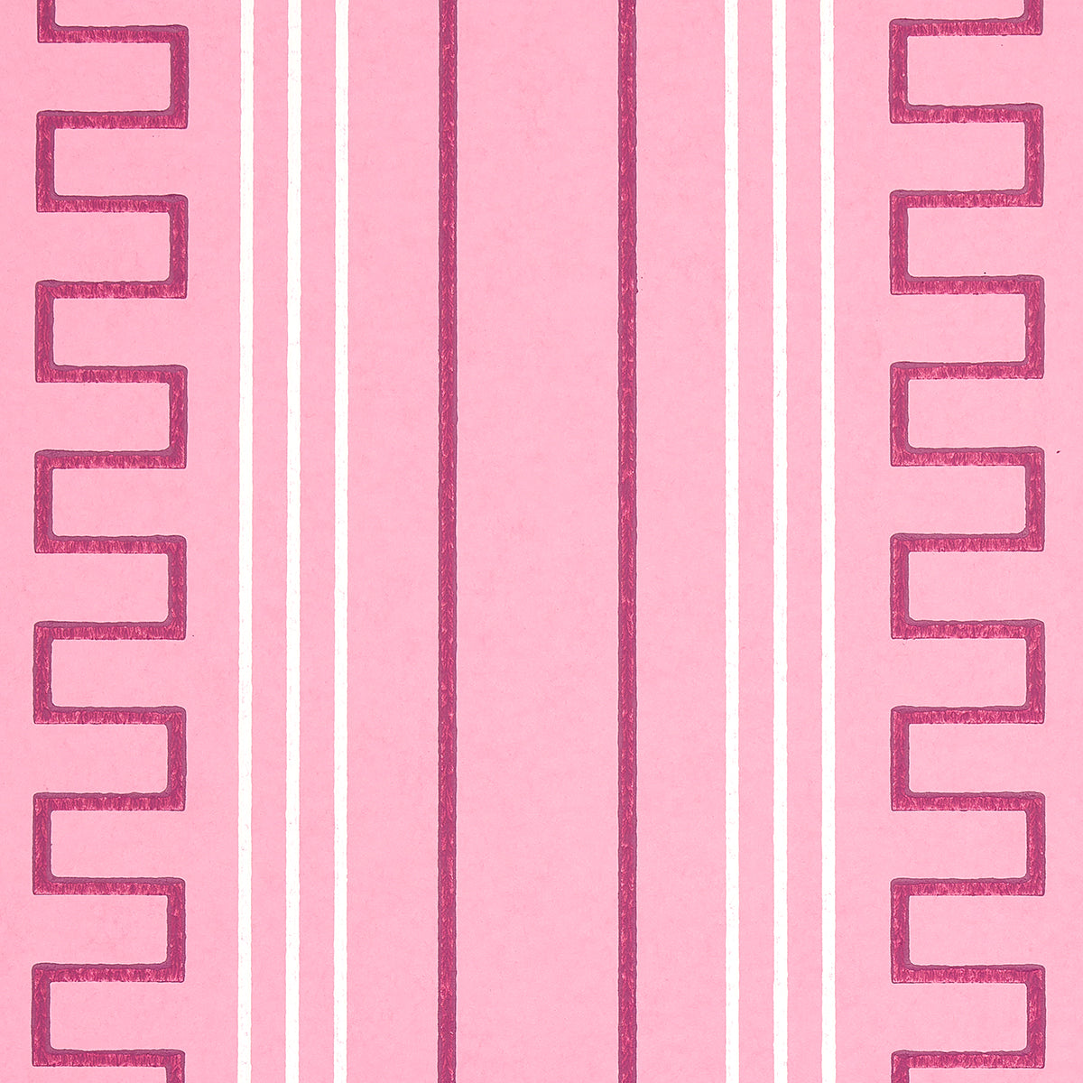 Purchase 5015144 | Greco Stripe, Pink - Schumacher Wallpaper