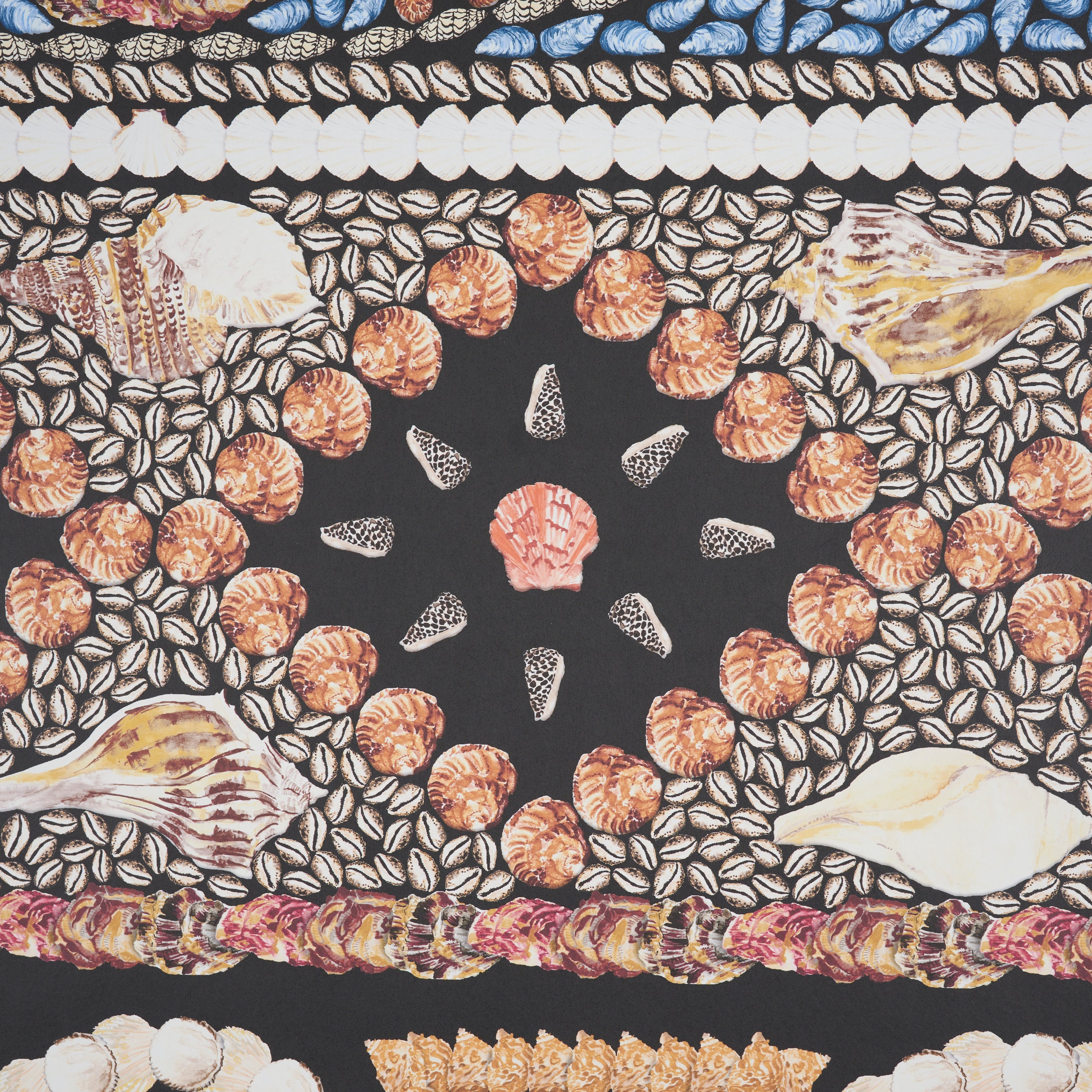 5015160 | Shell Grotto Panel A, Onyx Multi - Schumacher Wallpaper